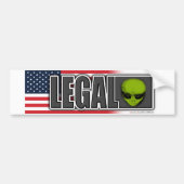 JURIDISCH ALIEN BUMPERSTICKER (Voorkant)