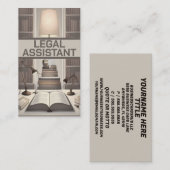 Juridisch Assistent Bureau met Boeken Visitekaartje (Voorkant / Achterkant)
