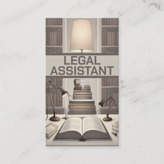 Juridisch Assistent Bureau met Boeken Visitekaartje (Voorkant)