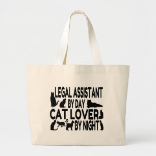 Juridisch Assistent Cat Lover Grote Tote Bag
