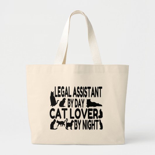 Juridisch Assistent Cat Lover Grote Tote Bag (Voorkant)