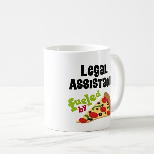 Juridisch assistent (Funny) Pizza T Shirt Koffiemok (Voorkant rechts)