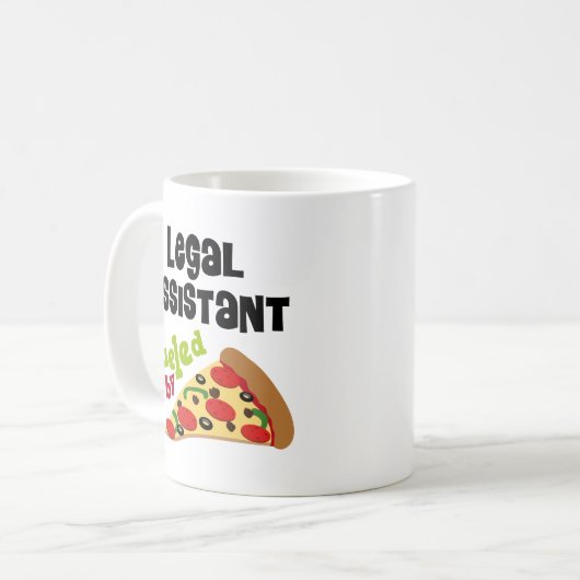 Juridisch assistent (Funny) Pizza T Shirt Koffiemok (Voorkant links)