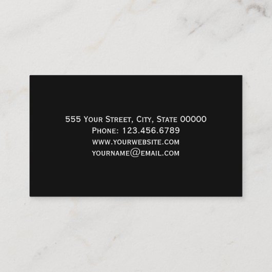 Juridisch beroep Elegant Business Visitekaartje (Achterkant)