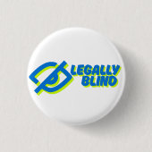 Juridisch blind - wit ronde button 3,2 cm (Voorkant)