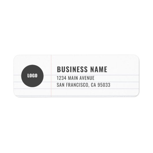 Juridisch Blocnote Business Logo - Retouradres Etiket (Voorkant)