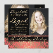 Juridisch en Blond 21ste Verjaardagsfeest Kaart (Voorkant / Achterkant)