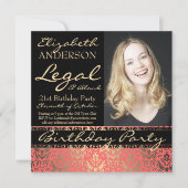 Juridisch en Blond 21ste Verjaardagsfeest Kaart (Voorkant)