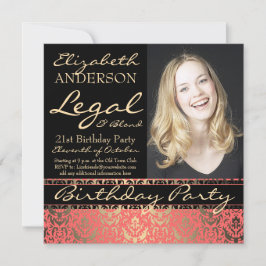 Juridisch en Blond 21ste Verjaardagsfeest Kaart