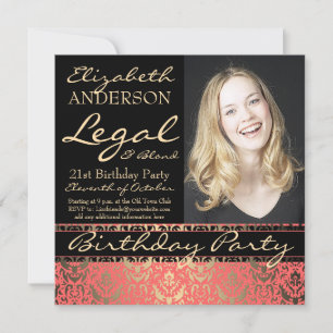 Juridisch en Blond 21ste Verjaardagsfeest Kaart