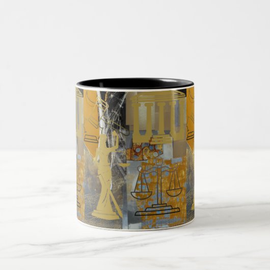 Juridisch gemak tweekleurige koffiemok (Center)