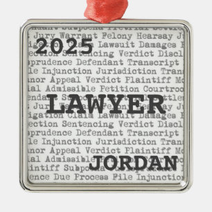 Juridisch Juridische Terminologie Custom Metalen Ornament