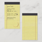 Juridisch Notitieblok Visitekaartje (Voorkant / Achterkant)