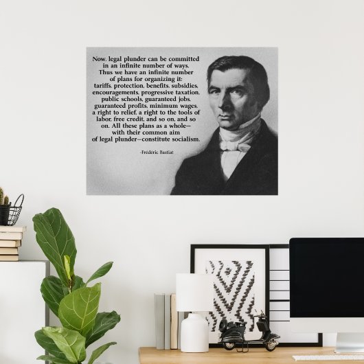 Juridisch plan Frederic Bastiat Poster (Thuiskantoor)