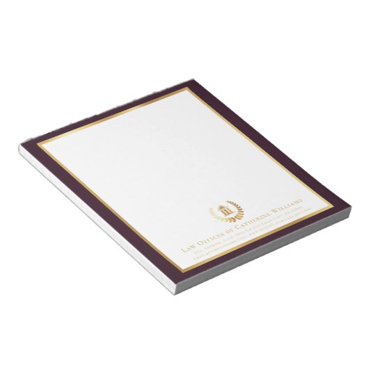 Juridisch Professioneel Aangepast Bedrijf Notitieblok (Schuin)