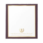 Juridisch Professioneel Aangepast Bedrijf Notitieblok (Voorkant)