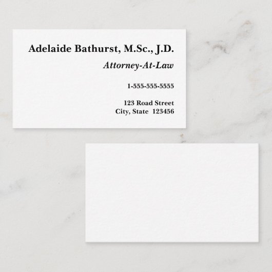 juridisch professioneel Visitekaartje (Voorkant / Achterkant)