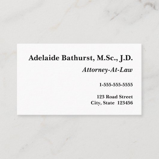  juridisch professioneel Visitekaartje (Voorkant)