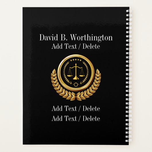 Juridisch / Recht / Attorney - Zie terug - Planner (Achterkant)