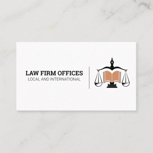 Juridisch recht Logo | stelsel van rechtbanken en  Visitekaartje (Voorkant)