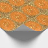 Juridisch School Graduation Party Gold Oranje Cadeaupapier (Hoek)