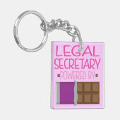 Juridisch secretaris Chocolate Gift voor haar Sleutelhanger (Voorkant Links)