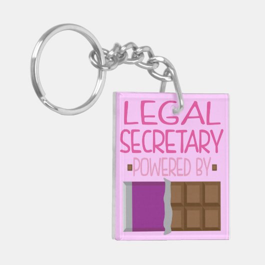 Juridisch secretaris Chocolate Gift voor haar Sleutelhanger (Voorkant Links)