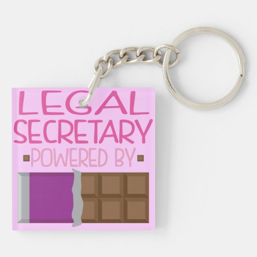 Juridisch secretaris Chocolate Gift voor haar Sleutelhanger (Achterkant)