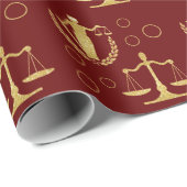 Juridisch Symbool Silhouettes Wrapping Paper Cadeaupapier (Rol Hoek)