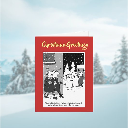 Juridisch team van Snowmen Christmas Kaart met QR-