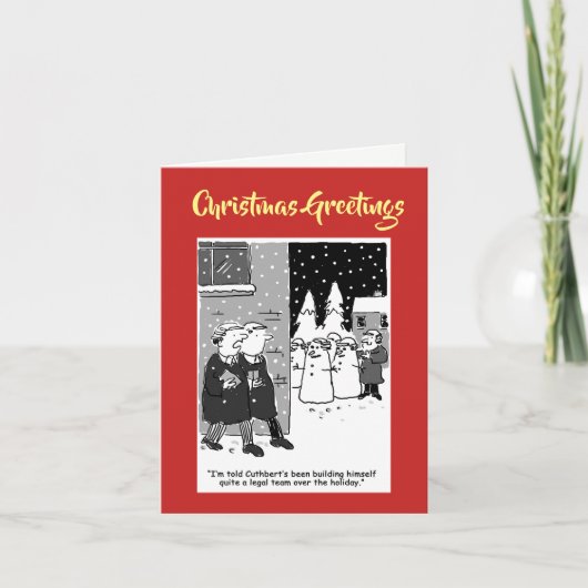 Juridisch team van Snowmen Christmas Kaart met QR- (Voorkant)