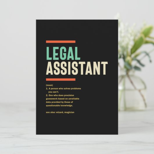 Juridische assistent Definitie Bedankkaart (Staand voorkant)