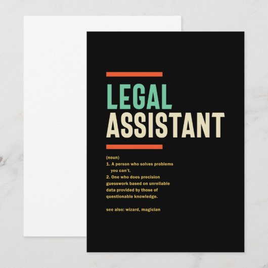 Juridische assistent Definitie Bedankkaart (Voorkant / Achterkant)