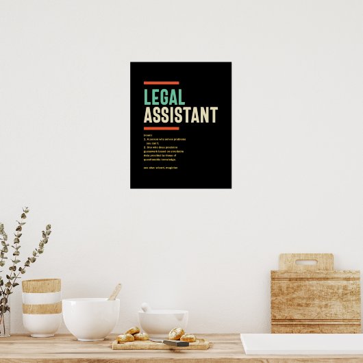 Juridische assistent Definitie Poster (Keuken)