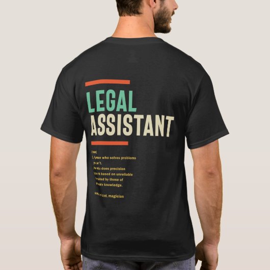 Juridische assistent Definitie T-shirt (Achterkant)