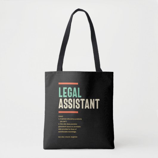 Juridische assistent Definitie Tote Bag (Voorkant)