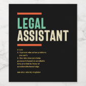 Juridische assistent Definitie Wijn Etiket (Enkel label)