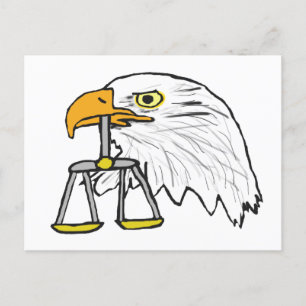 Juridische Eagle Briefkaart
