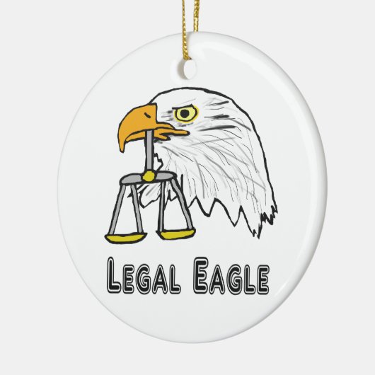 Juridische Eagle Keramisch Ornament (Links)