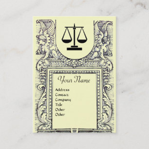 JURIDISCHE KANTOOR, ADVOCAAT Monogram, geel Visitekaartje