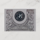 JURIDISCHE KANTOOR, ADVOCAAT Monogram grijs papier Visitekaartje (Achterkant)