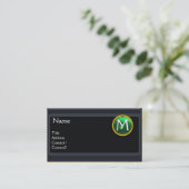 JURIDISCHE KANTOOR, ADVOCAAT Monogram zwart jade g Visitekaartje (Staand voorkant)