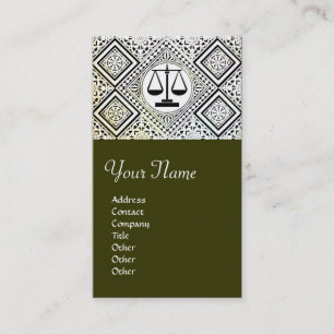 JURIDISCHE KANTOOR, ATTORNEY DAMASK green Visitekaartje