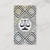 JURIDISCHE KANTOOR, ATTORNEY DAMASK Monogram Visitekaartje (Achterkant)