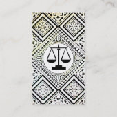 JURIDISCHE KANTOOR, ATTORNEY DAMASK paars Visitekaartje (Achterkant)