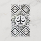 JURIDISCHE KANTOOR, ATTORNEY DAMASK-parelpapier Visitekaartje (Achterkant)