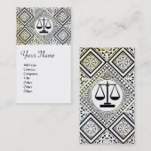 JURIDISCHE KANTOOR, ATTORNEY DAMASK VISITEKAARTJE (Voorkant / Achterkant)