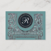 JURIDISCHE KANTOOR, ATTORNEY Monogram, blauw grijs Visitekaartje (Achterkant)