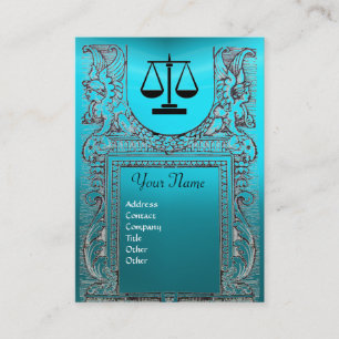 JURIDISCHE KANTOOR, ATTORNEY Monogram blauw Visitekaartje