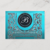 JURIDISCHE KANTOOR, ATTORNEY Monogram blauw Visitekaartje (Achterkant)